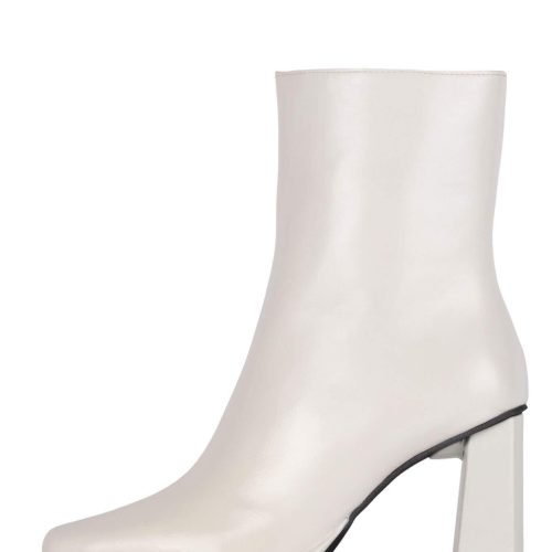 MAXIMAL-LO Jeffrey Campbell Heeled Booties Ivory