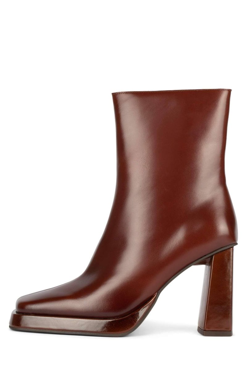 MAXIMAL-LO Jeffrey Campbell Heeled Booties Tan