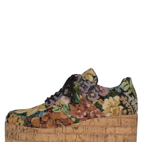 MERRILL Jeffrey Campbell Platform Wedge Oxfords Tapestry