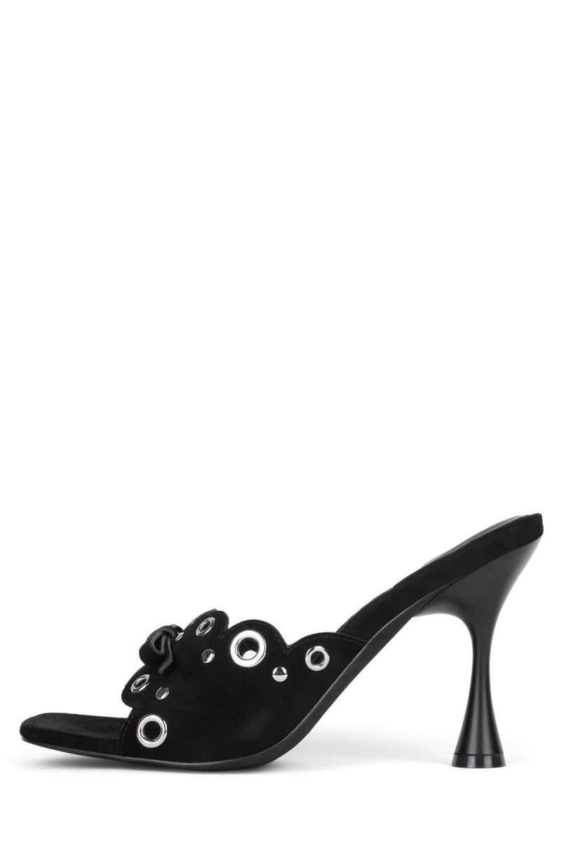 ODOM Jeffrey Campbell Heeled Sandals Black Suede