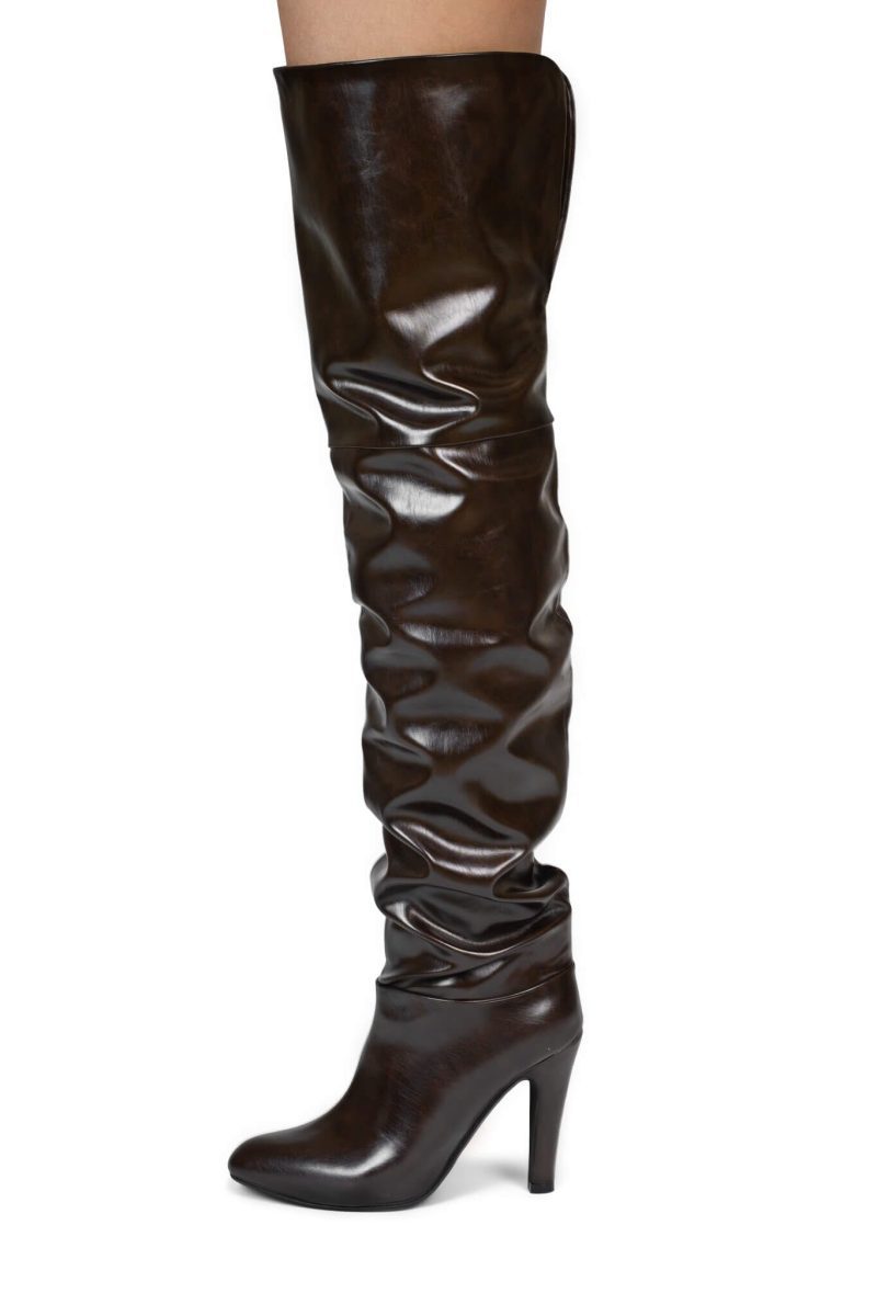 OVERLOOK Jeffrey Campbell Slouch Boots Brown