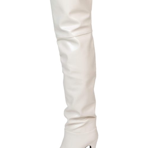 OVERLOOK Jeffrey Campbell Slouch Boots Ivory