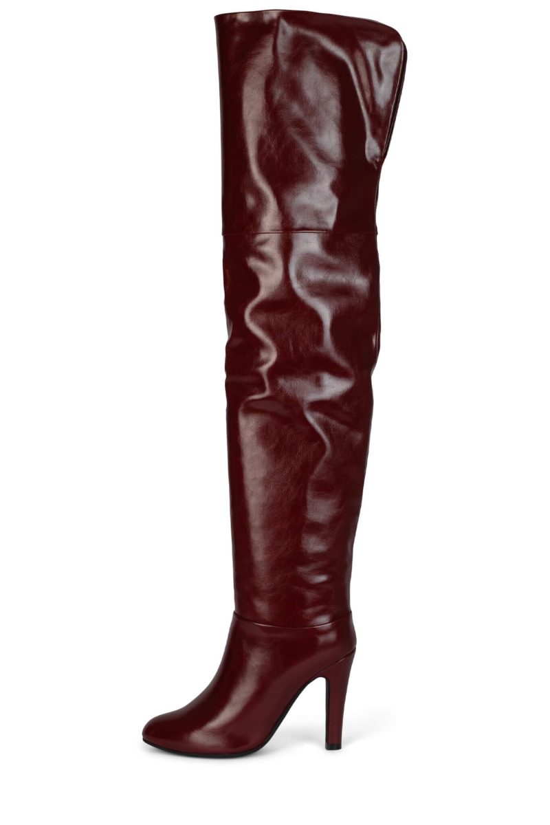 OVERLOOK Jeffrey Campbell Slouch Boots Wine