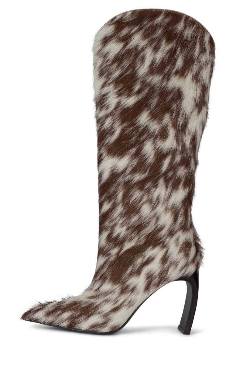 PINPOINT-F Knee-High Boot YYH Tan White Cow 6