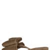 PRIM-BOW Jeffrey Campbell Kitten Heeled Sandals Brown Corduroy