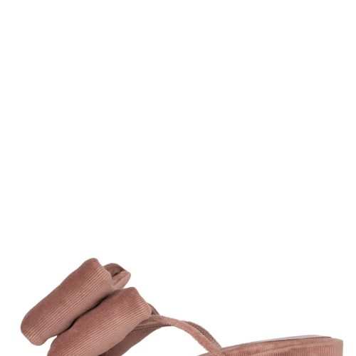 PRIM-BOW Jeffrey Campbell Kitten Heeled Sandals Pink Corduroy