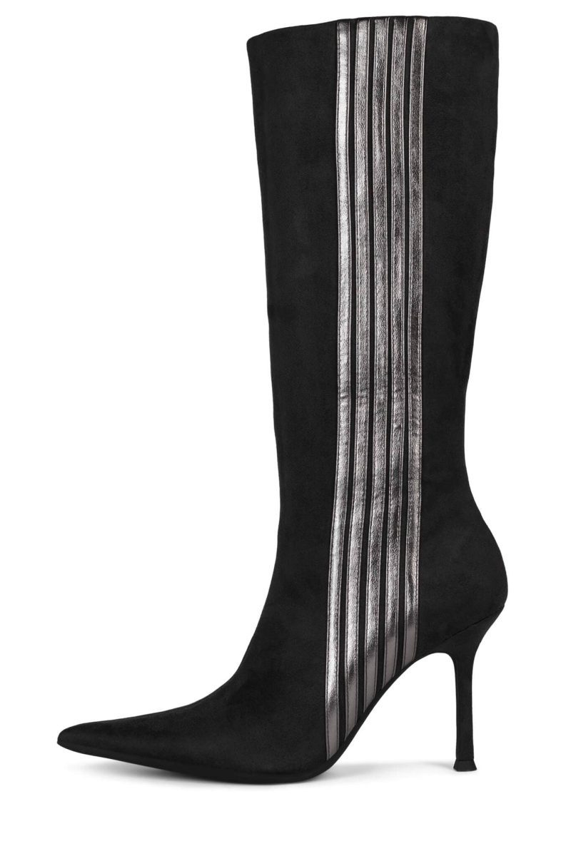 RACING Knee-High Boot YYH Grey Suede Pewter 6