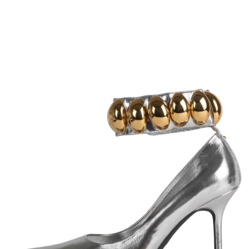 RISK-IT-SD Jeffrey Campbell High Heels Silver Gold