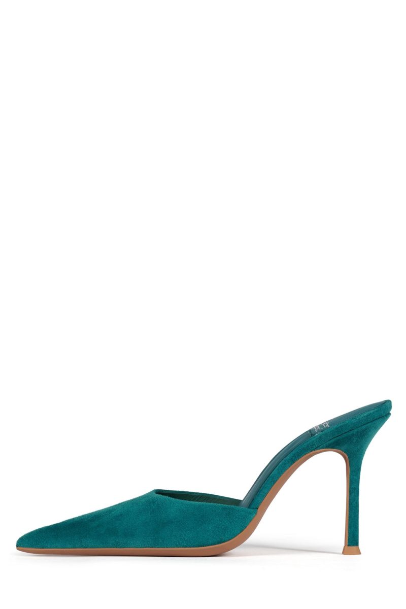 ROBYN Heeled Mule YYH Turquoise Suede 6