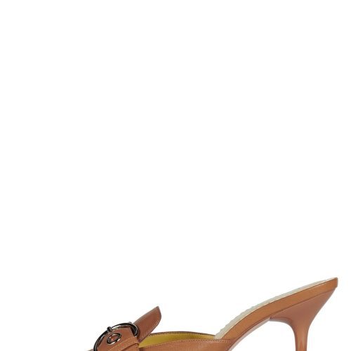 SECURED Jeffrey Campbell Heeled Mule Cognac Yellow Combo