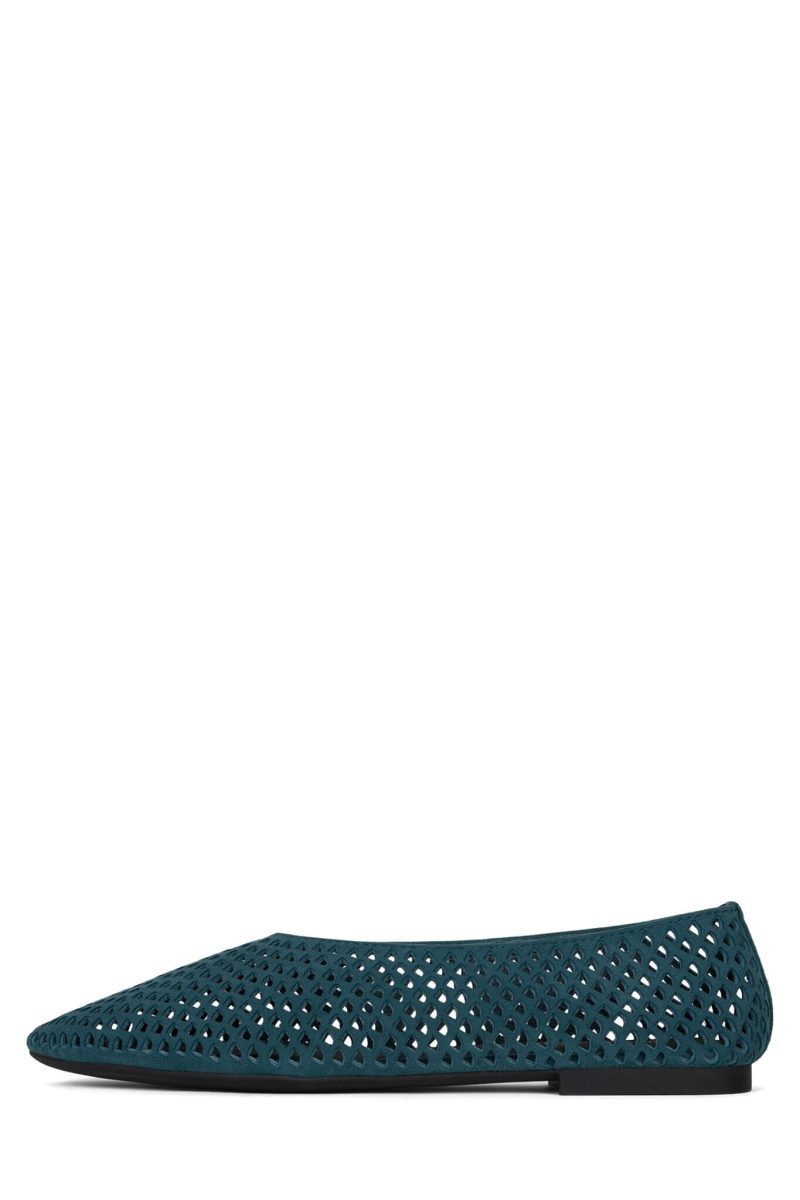 Jeffrey Campbell Flats Teal Suede