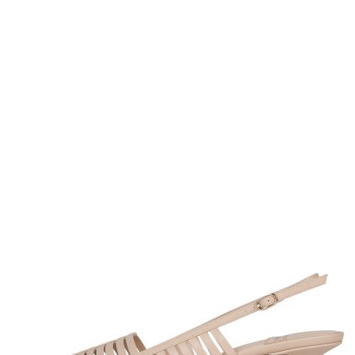 STRIPER Jeffrey Campbell Slingback Kitten Heels Beige