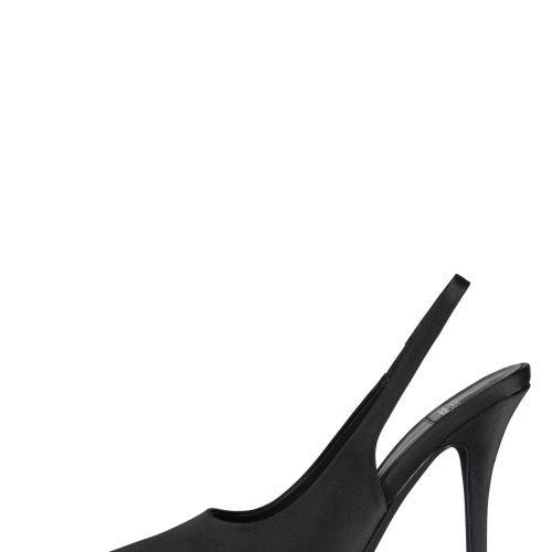 SURPASS Jeffrey Campbell Slingback Pumps Black Satin