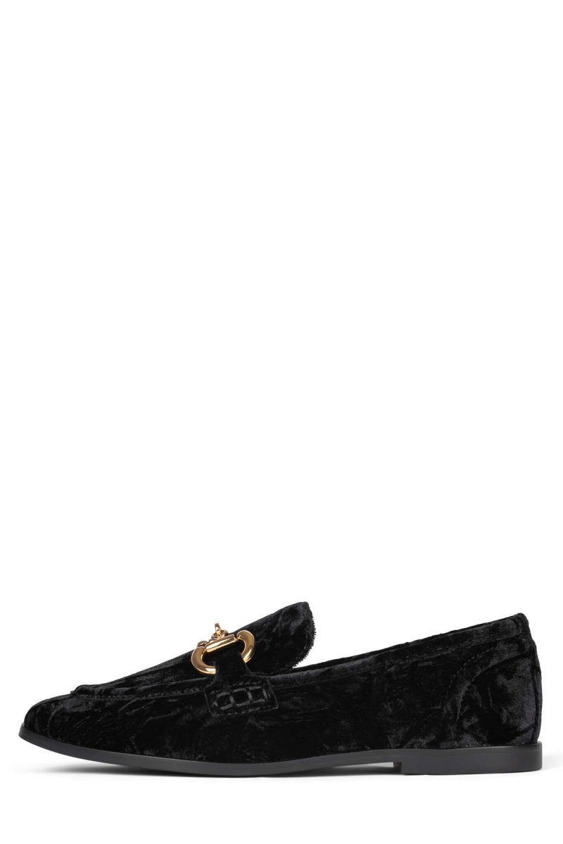 TEXTBOOK Loafer DV Black Crushed Velvet Bronze 6