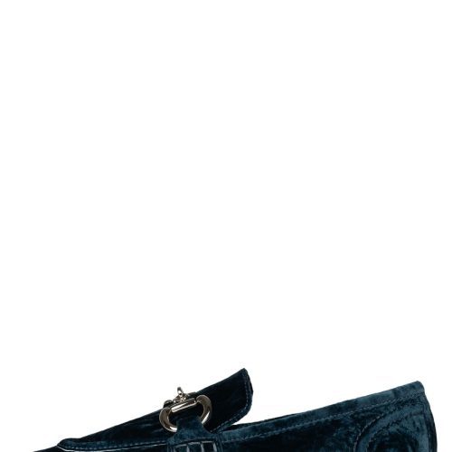 TEXTBOOK Loafer DV Dusty Blue Crush Velvet Pewter 6 