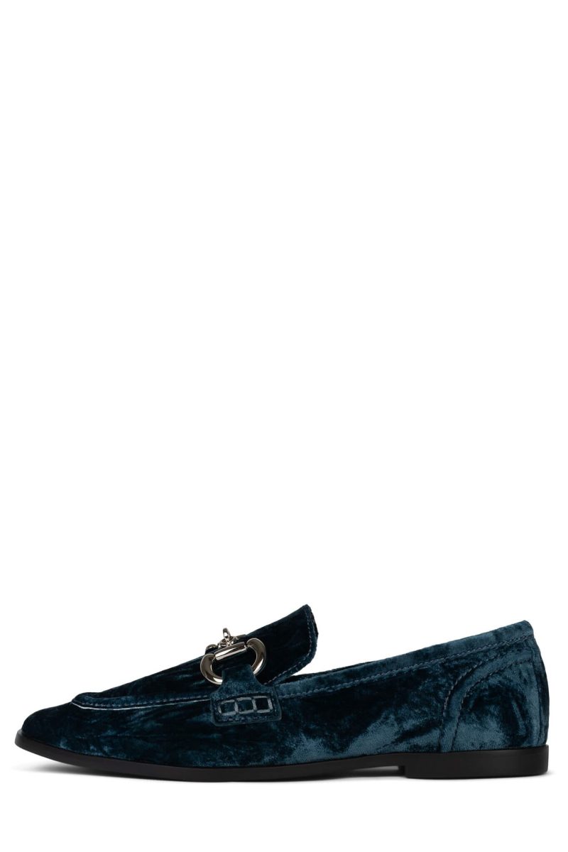 TEXTBOOK Loafer DV Dusty Blue Crush Velvet Pewter 6