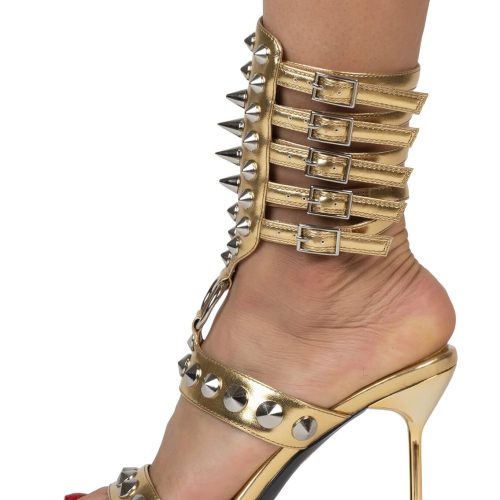 THREE-6-5 Heeled Sandal YYH Gold Silver 6