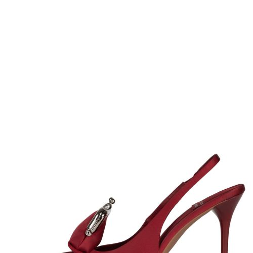 TREASURY Jeffrey Campbell Stiletto Sling-Back Pumps Red Satin