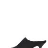 TRYSTE Jeffrey Campbell Heeled Mule Black Satin