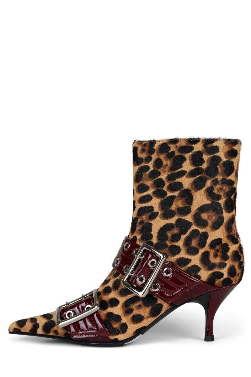 UP2DATE-F DV Beige Cheetah Wine Patent Combo 6