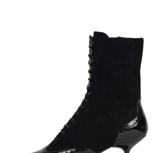 VICTORIAN YYH Black Patent Black Suede 6