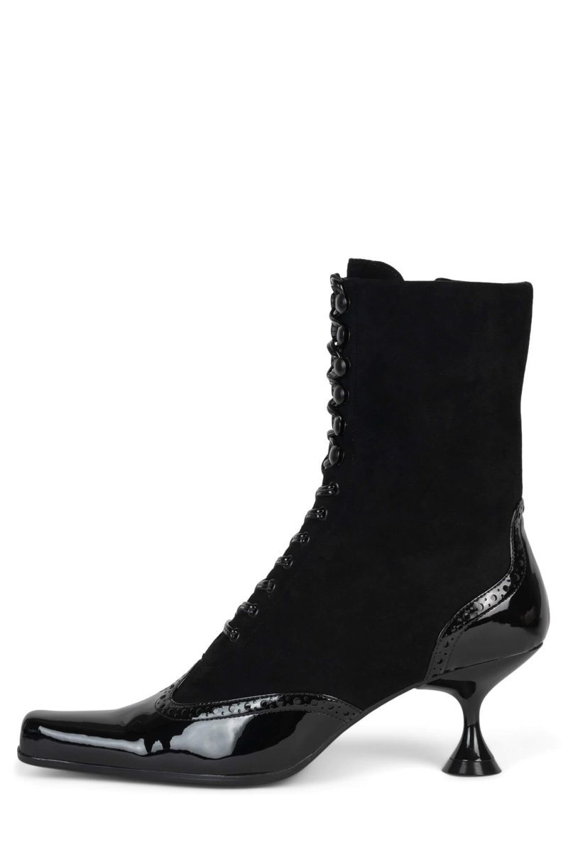 VICTORIAN YYH Black Patent Black Suede 6