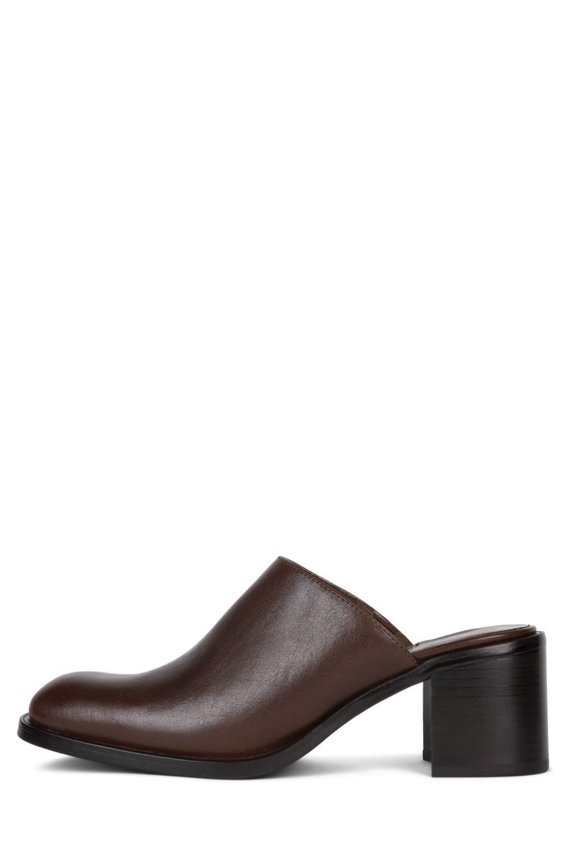 WALKIN Jeffrey Campbell Heeled Mules Brown